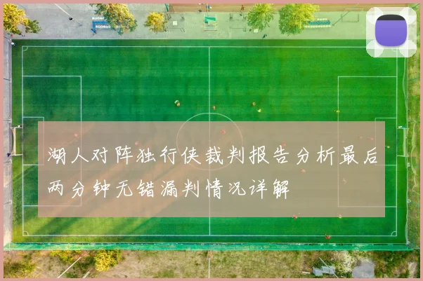 湖人对阵独行侠裁判报告分析最后两分钟无错漏判情况详解